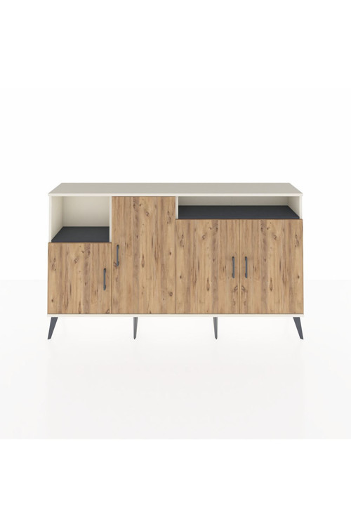 Arges Konsol 5 Raflı 4 Kapaklı 176 x 30 x 99 cm Aytaşı - Çam - Antrasit
