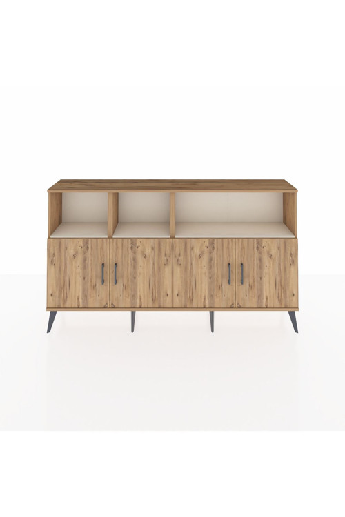Arges Konsol 6 Raflı 4 Kapaklı 176 x 30 x 99 cm Çam - Çam - Aytaşı