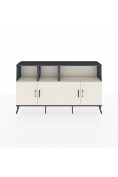 Arges Konsol 6 Raflı 4 Kapaklı 176x30x99 Antrasit-Aytaşı