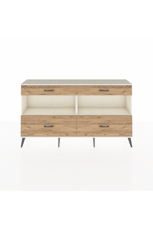 Arges Konsol 2 Raflı 4 Çekmeceli 176 x 30 x 99 cm Aytaşı - Aytaşı - Çam