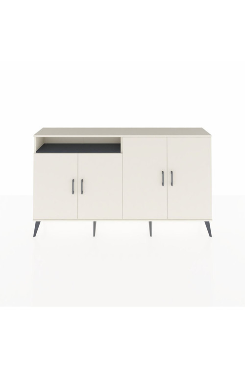 Arges Konsol 4 Raflı 4 Kapaklı 176x30x99 Aytaşı-Aytaşı/Antrasit