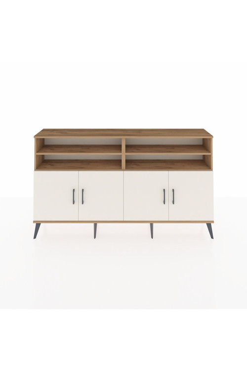 Arges Konsol 6 Raflı 4 Kapaklı 176x30x99 Çam-Aytaşı/Çam