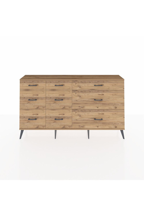 Arges Konsol 9 Çekmeceli 176 x 30 x 99 cm Çam - Çam