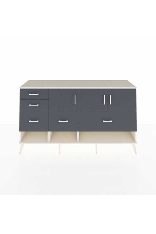 Hyperion Konsol 3 Raflı 5 Çekmeceli 3 Kapaklı 176 x 44 x 99 cm Aytaşı - Antrasit