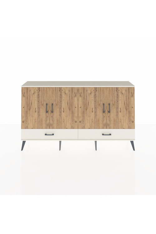Arges Konsol 6 Raflı 2 Çekmeceli 4 Kapaklı 176 x 30 x 99 cm Aytaşı - Çam - Aytaşı