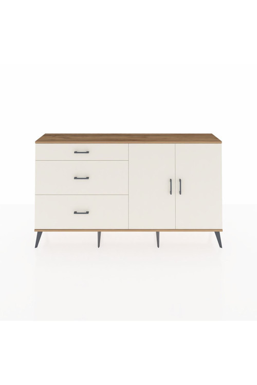 Arges Konsol 2 Raflı 3 Çekmeceli 2 Kapaklı 176 x 30 x 99 cm Çam - Aytaşı