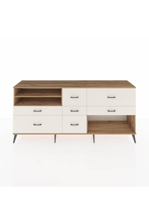 Hyperion Konsol 2 Raflı 7 Çekmeceli 220 x 44 x 99 cm Çam - Çam - Aytaşı