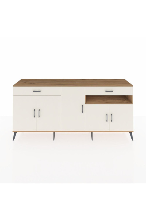 Hyperion Konsol 5 Raflı 2 Çekmeceli 5 Kapaklı 220 x 44 x 99 cm Çam - Aytaşı