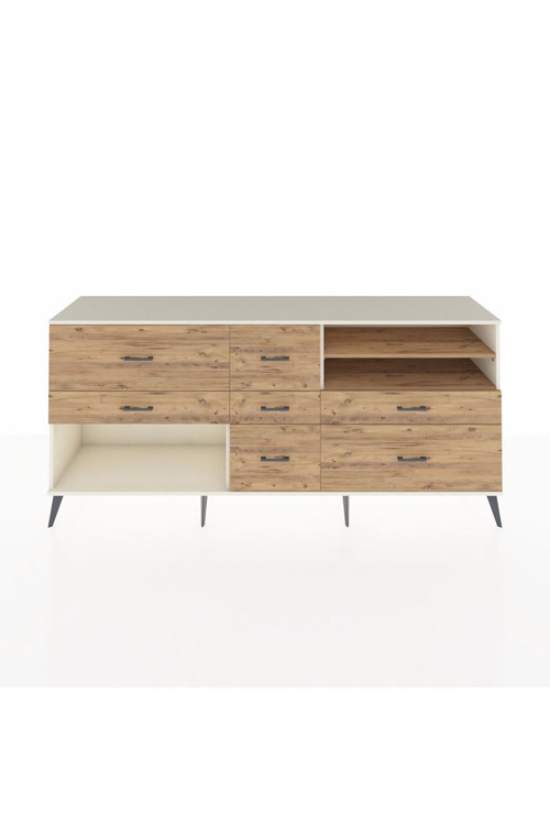 Hyperion Konsol 2 Raflı 7 Çekmeceli 220 x 44 x 99 cm Aytaşı - Çam