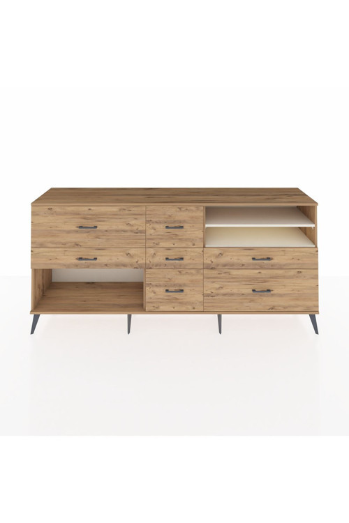 Hyperion Konsol 2 Raflı 7 Çekmeceli 220 x 44 x 99 cm Çam - Aytaşı - Çam