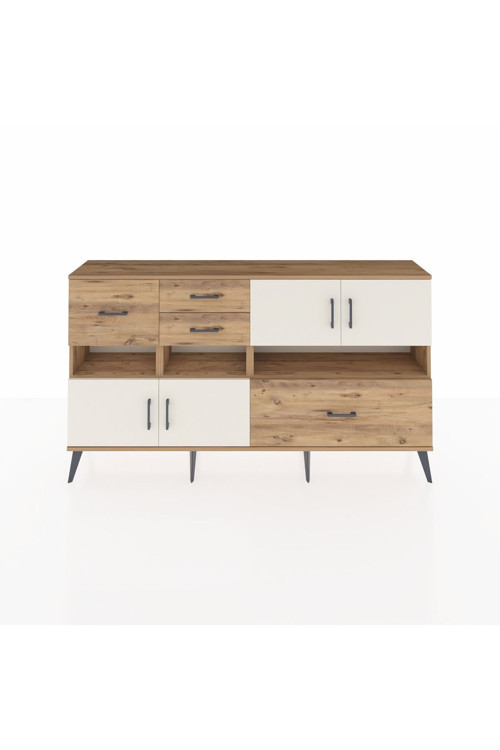 Arges Konsol 5 Raflı 4 Çekmeceli 4 Kapaklı 176 x 30 x 99 cm Çam - Aytaşı - Çam