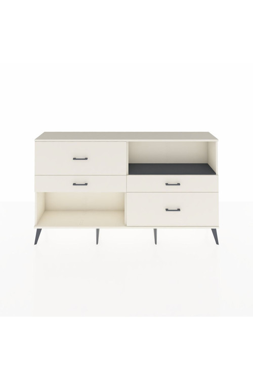 Arges Konsol 1 Raflı 4 Çekmeceli 176 x 30 x 99 cm Aytaşı - Antrasit - Aytaşı