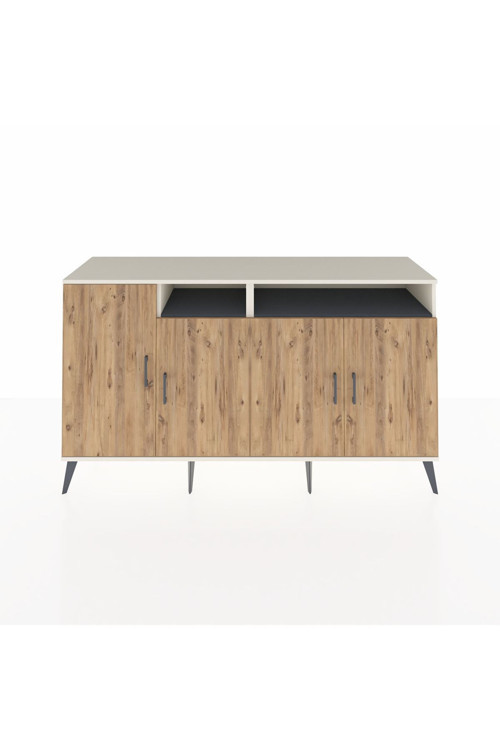 Kronos Konsol 6 Raflı 4 Kapaklı 176x59x99 Aytaşı-Çam/Antrasit