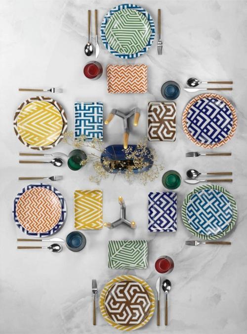 Legacy 18 Parça Etnik Desenli Sunum Ve Kahvaltı Takımı