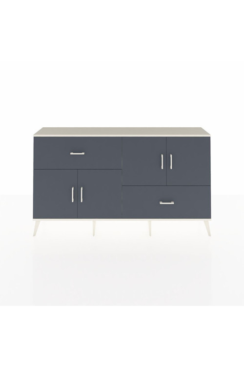 Arges Konsol 3 Raflı 2 Çekmeceli 4 Kapaklı 176x30x99 Aytaşı-Antrasit