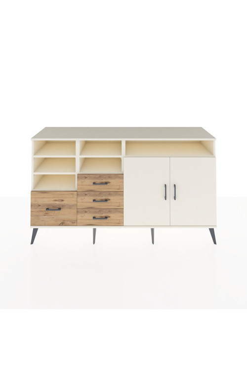 Kronos Konsol 7 Raflı 4 Çekmeceli 2 Kapaklı 176 x 59 x 99 cm Aytaşı - Aytaşı - Çam
