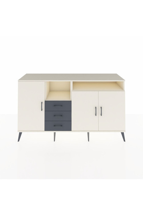 Kronos Konsol 5 Raflı 3 Çekmeceli 3 Kapaklı 176 x 59 x 99 cm Aytaşı - Aytaşı - Antrasit