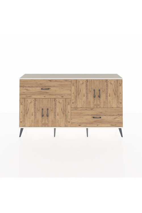 Arges Konsol 3 Raflı 2 Çekmeceli 4 Kapaklı 176x30x99 Aytaşı-Çam