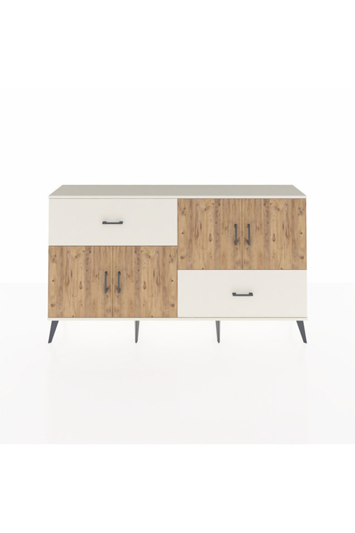 Arges Konsol 3 Raflı 2 Çekmeceli 4 Kapaklı 176x30x99 Aytaşı-Çam/Aytaşı