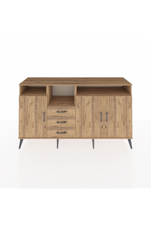Kronos Konsol 5 Raflı 3 Çekmeceli 3 Kapaklı 176 x 59 x 99 cm Çam - Çam