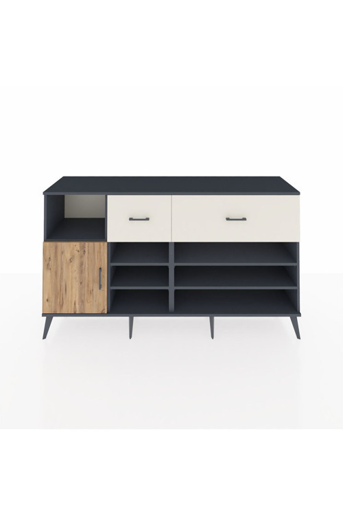 Kronos Konsol 6 Raflı 2 Çekmeceli 1 Kapaklı 176 x 59 x 99 cm Antrasit - Çam - Aytaşı