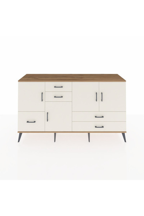 Kronos Konsol 4 Raflı 5 Çekmeceli 4 Kapaklı 176 x 59 x 99 cm Çam - Aytaşı