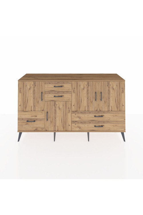 Kronos Konsol 4 Raflı 5 Çekmeceli 4 Kapaklı 176 x 59 x 99 cm Çam - Çam