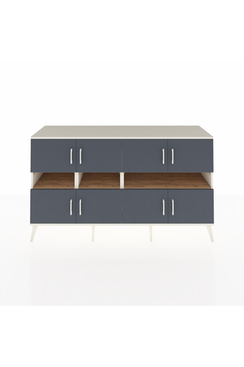 Kronos Konsol 8 Raflı 8 Kapaklı 176 x 59 x 99 cm Aytaşı - Antrasit - Çam