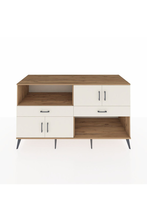 Kronos Konsol 3 Raflı 2 Çekmeceli 4 Kapaklı 176 x 59 x 99 cm Çam - Aytaşı