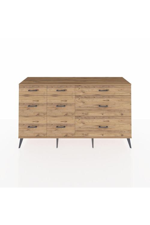 Kronos Konsol 9 Çekmeceli 176 x 59 x 99 cm Antrasit - Çam