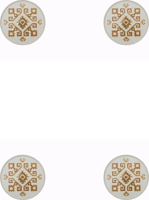 Arabesque Desen Düz Tabak 18cm 4'lü