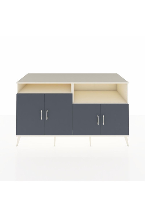 Kronos Konsol 4 Raflı 4 Kapaklı 176 x 59 x 99 cm Aytaşı - Antrasit - Aytaşı