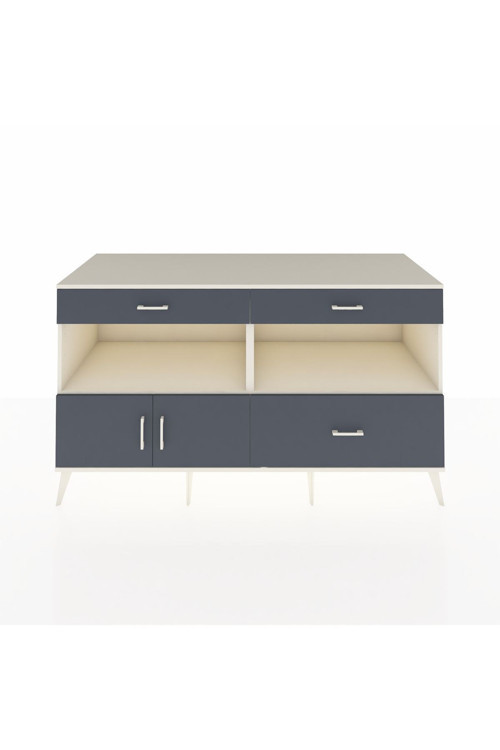 Kronos Konsol 2 Raflı 3 Çekmeceli 2 Kapaklı 176 x 59 x 99 cm Aytaşı - Antrasit