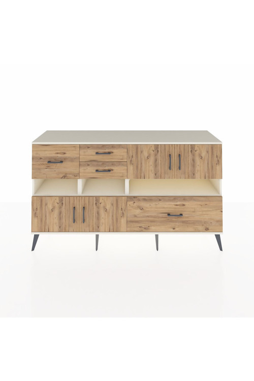 Kronos Konsol 5 Raflı 4 Çekmeceli 4 Kapaklı 176 x 59 x 99 cm Aytaşı - Çam