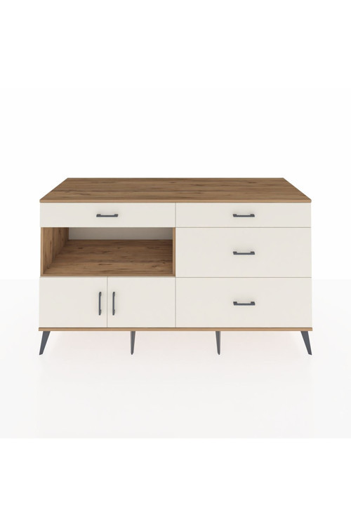 Kronos Konsol 1 Raflı 4 Çekmeceli 2 Kapaklı 176 x 59 x 99 cm Çam - Aytaşı