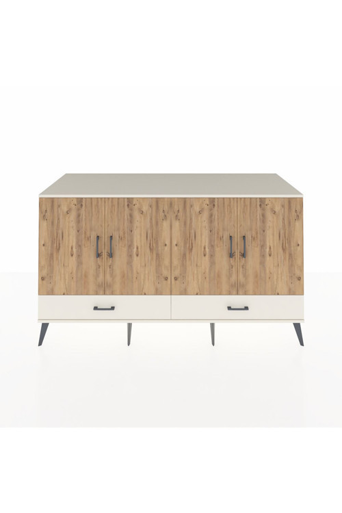 Kronos Konsol 6 Raflı 2 Çekmeceli 4 Kapaklı 176 x 59 x 99 cm Aytaşı - Çam - Aytaşı