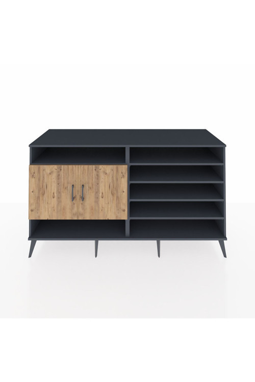 Kronos Konsol 7 Raflı 2 Kapaklı 176 x 59 x 99 cm Antrasit - Çam - Aytaşı