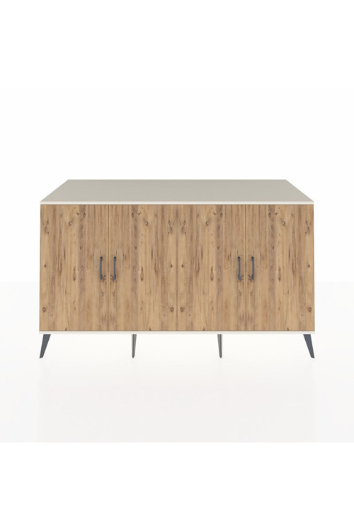 Kronos Konsol 4 Raflı 4 Kapaklı 176x59x99 Aytaşı-Çam/Aytaşı