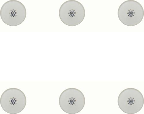 Arabesque Desen Düz Tabak 21cm 6'lı
