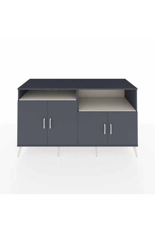 Kronos Konsol 4 Raflı 4 Kapaklı 176 x 59 x 99 cm Antrasit - Antrasit - Aytaşı