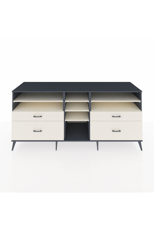 Kronos Konsol 7 Raflı 4 Çekmeceli 220 x 59 x 99 cm Antrasit - Aytaşı - Aytaşı
