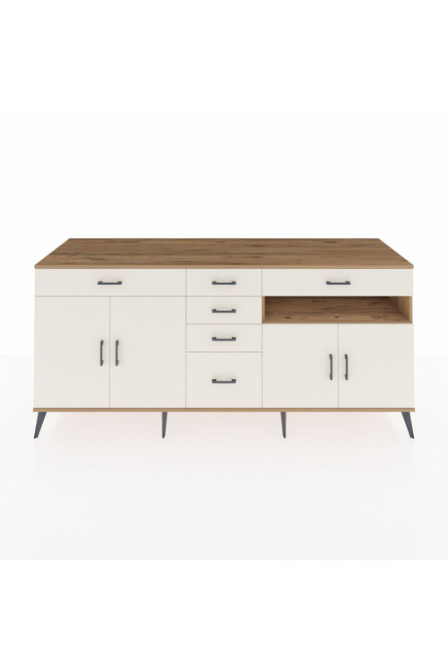 Kronos Konsol 3 Raflı 6 Çekmeceli 4 Kapaklı 220 x 59 x 99 cm Çam - Aytaşı - Aytaşı