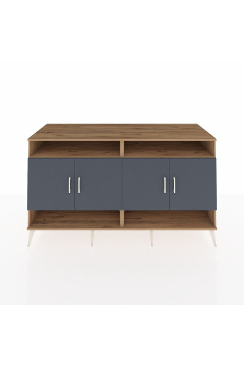 Kronos Konsol 6 Raflı 4 Kapaklı 176x59x99 Çam-Antrasit/Aytaşı