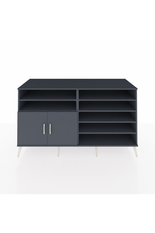 Kronos Konsol 7 Raflı 2 Kapaklı 176 x 59 x 99 cm Antrasit - Antrasit - Aytaşı