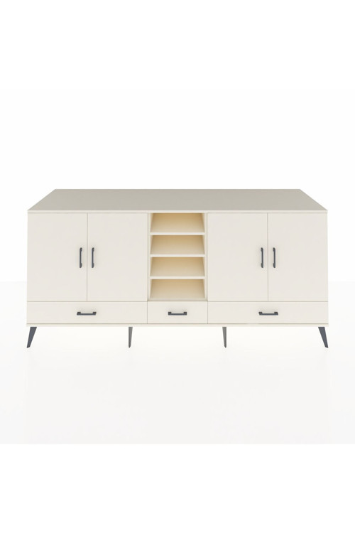 Kronos Konsol 8 Raflı 3 Çekmeceli 4 Kapaklı 220 x 59 x 99 cm Aytaşı - Aytaşı - Aytaşı
