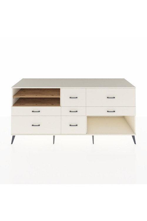 Kronos Konsol 2 Raflı 7 Çekmeceli 220 x 59 x 99 cm Aytaşı - Çam - Aytaşı