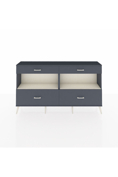 Arges Konsol 2 Raflı 4 Çekmeceli 176x30x99 Antrasit-Aytaşı/Antrasit
