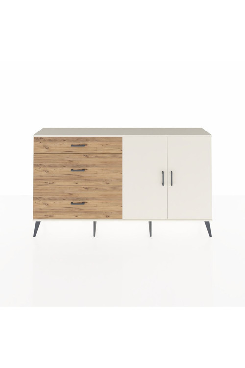 Arges Konsol 2 Raflı 3 Çekmeceli 2 Kapaklı 176x30x99 Aytaşı-Aytaşı/Çam