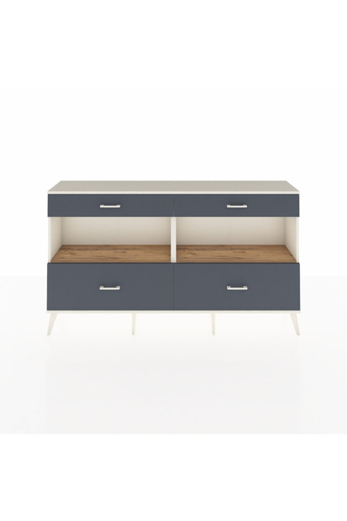 Arges Konsol 2 Raflı 4 Çekmeceli 176x30x99 Aytaşı-Çam/Antrasit