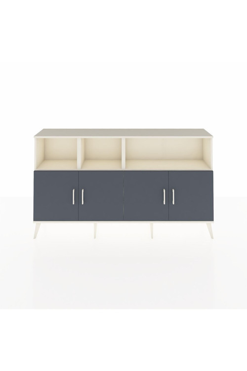 Arges Konsol 6 Raflı 4 Kapaklı 176x30x99 Aytaşı-Antrasit/Aytaşı
